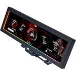 Lian Li 8.8" Universal Screen for PC - Adjustable Mounting for Any Computer Setup - Customizable ARGB Frame - PC Temperature Display Panel - LCD Screen Display - Mini Monitor - SM088X (US88 v1 Black)