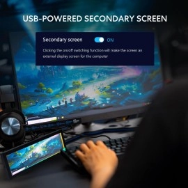 Lian Li 8.8" Universal Screen for PC - Adjustable Mounting for Any Computer Setup - Customizable ARGB Frame - PC Temperature Display Panel - LCD Screen Display - Mini Monitor - SM088X (US88 v1 Black)