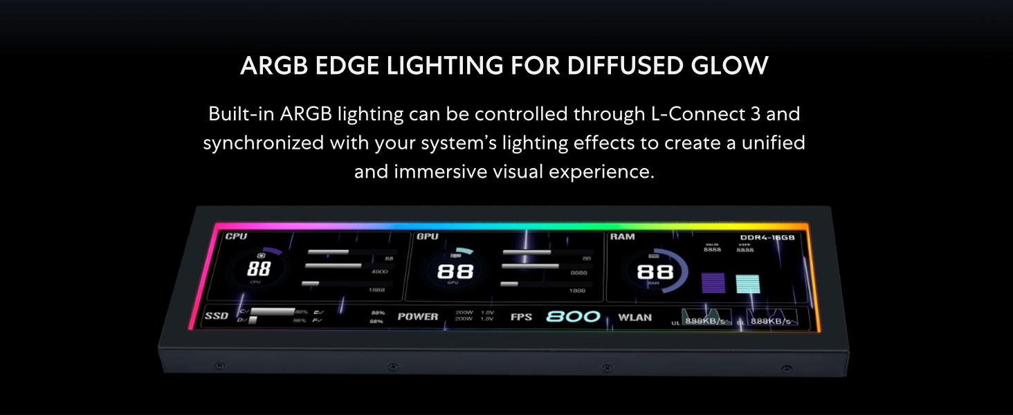 Lian-Li-88-Universal-Screen-for-PC-Adjustable-Mounting-for-Any-Computer-Setup-Cu