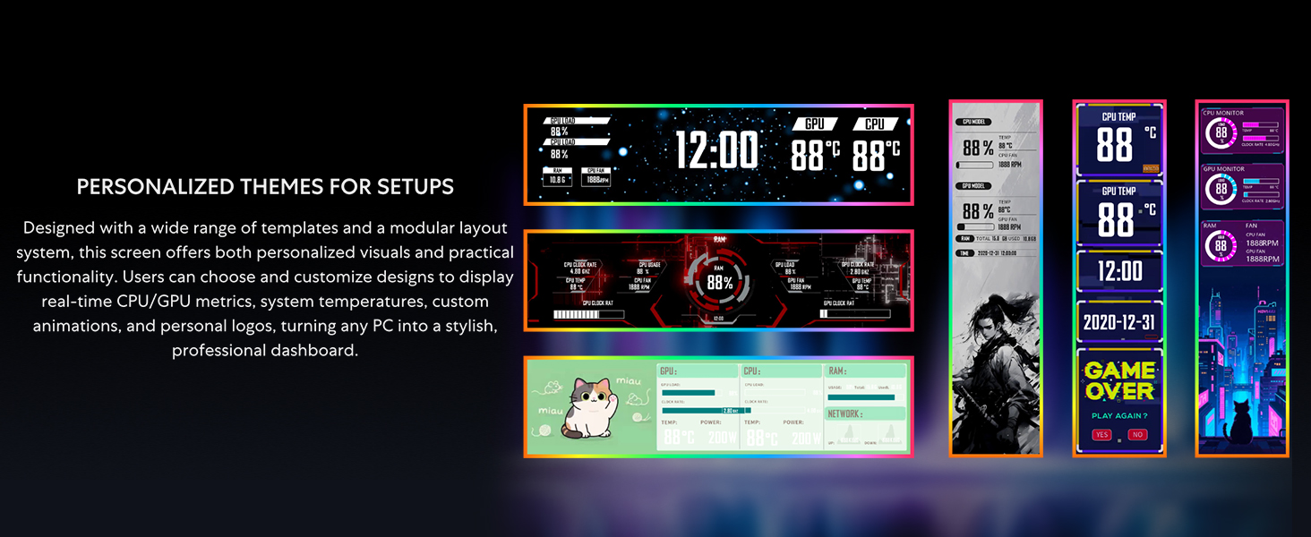 Lian-Li-88-Universal-Screen-for-PC-Adjustable-Mounting-for-Any-Computer-Setup-Cu