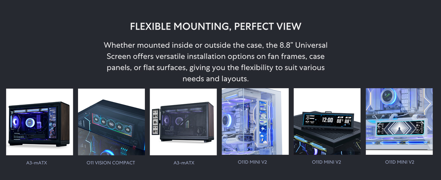 Lian-Li-88-Universal-Screen-for-PC-Adjustable-Mounting-for-Any-Computer-Setup-Cu